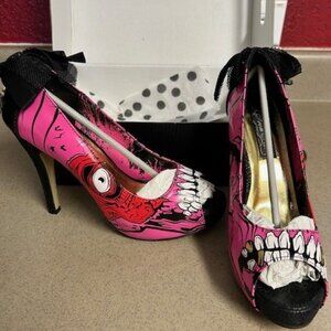 Iron Fist Gold Digger Zombie Stomper Platform Heels